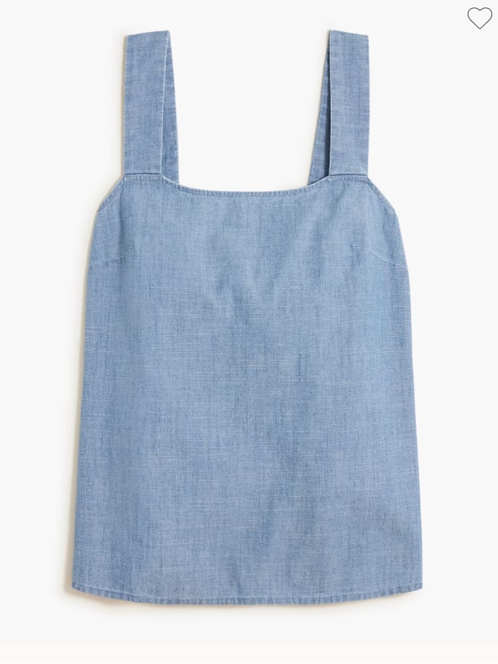 J. Crew factory chambray square neck top size large